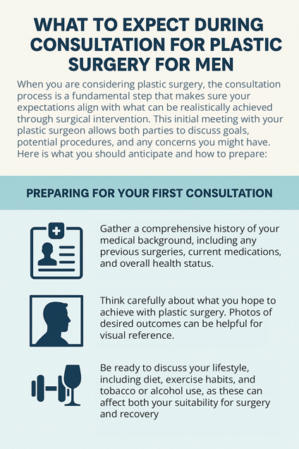 What to Expect During Consultation for Plastic Surgery for Men by Dr Michael Kernohan