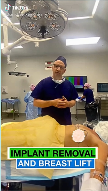 Implant Removal and Breast Lift Image for Youtube Video - Dr Kernohan image