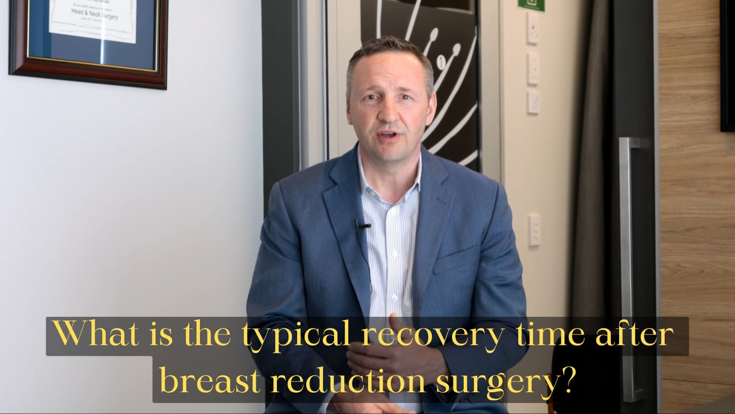 Recovery time after breast reduction Image for Youtube Video - Dr Kernohan image