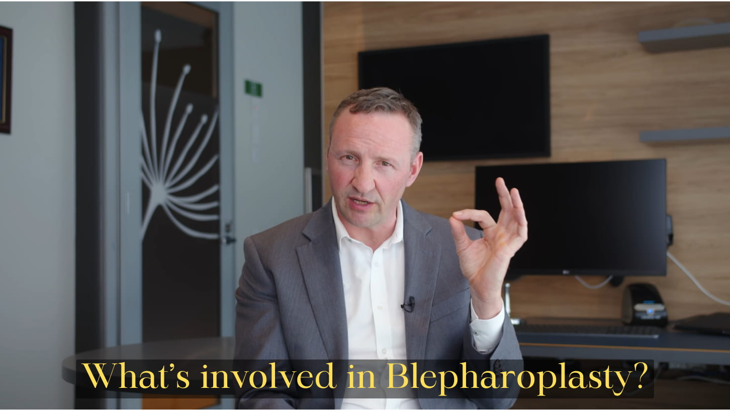 What's involved in Blepharoplasty Image for Youtube Video - Dr Kernohan image