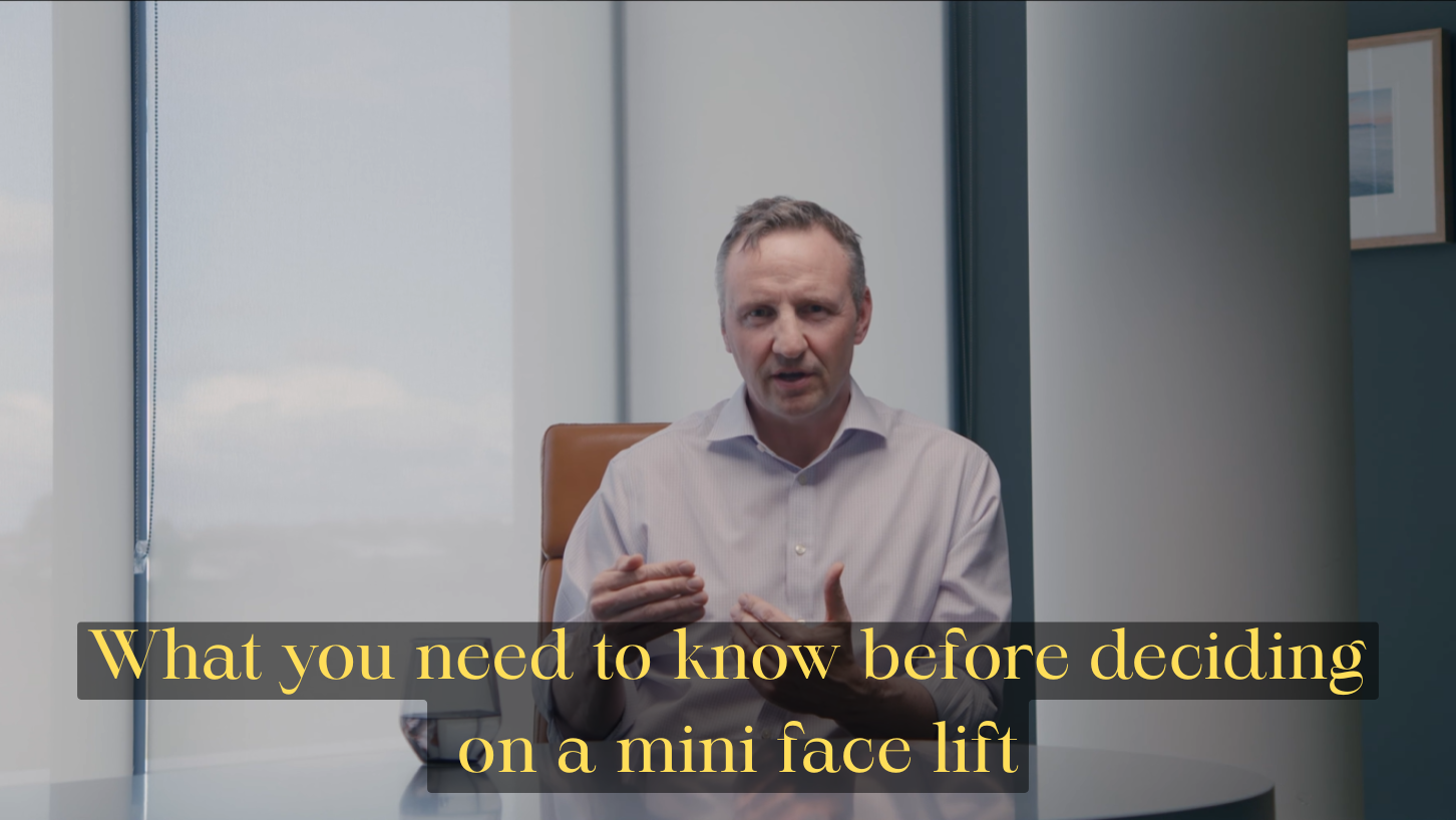 Deciding before a mini facelift Image for Youtube Video - Dr Kernohan image