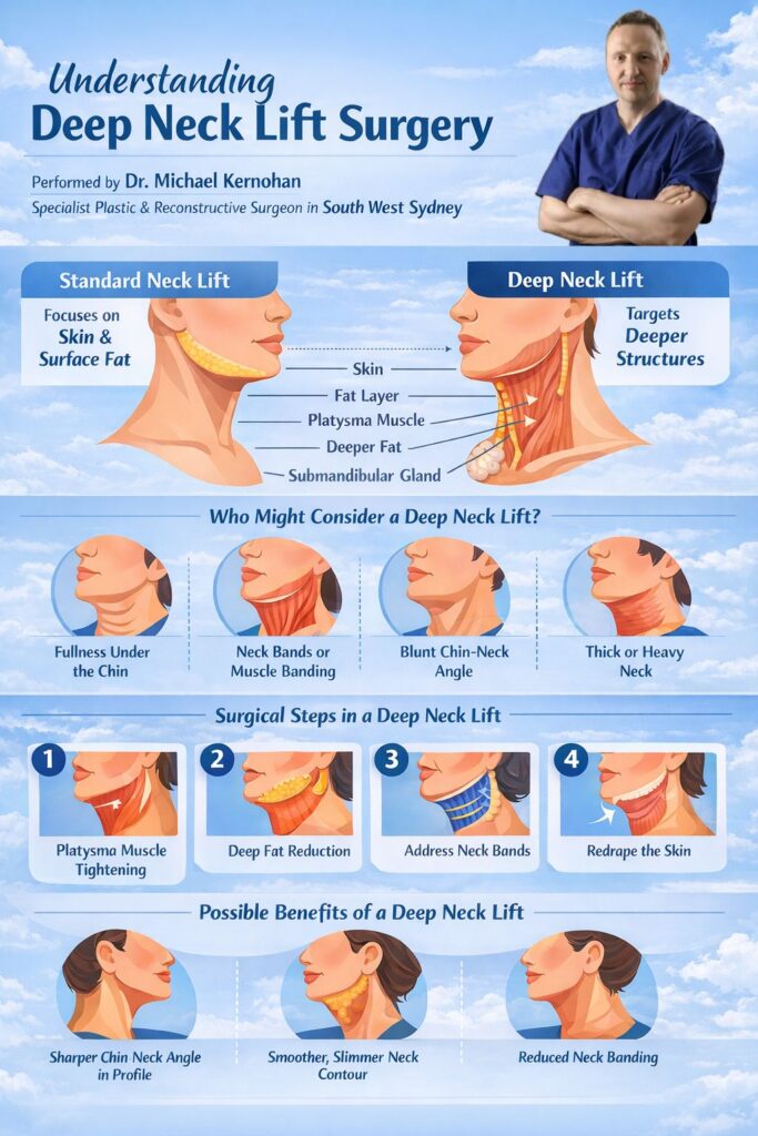 Deep Neck Lift Infographics - Dr Kernohan