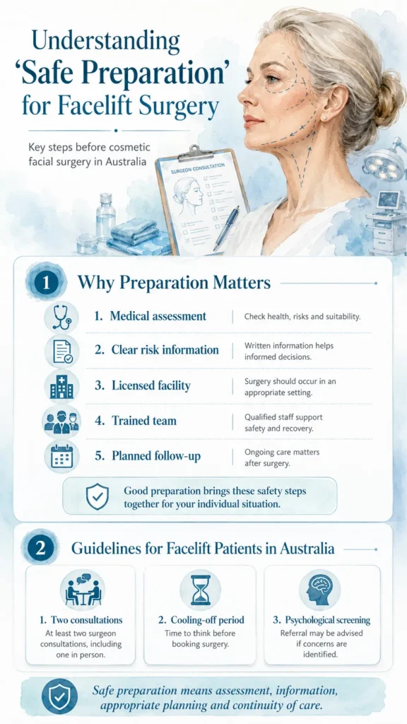 Understanding Safe Preparation for Facelift Surgery