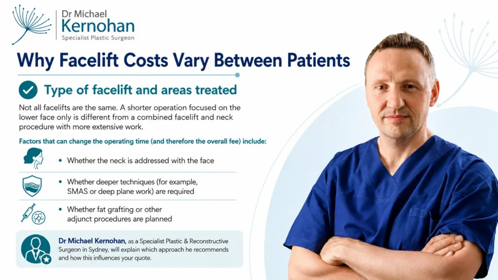 Why Facelift Costs Vary Between Patients by Dr Michael Kernohan