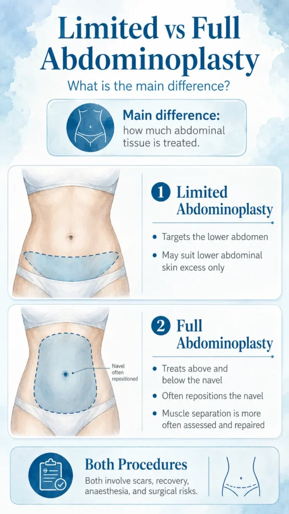 Limited vs Full Abdominoplasty by Dr Michael Kernohan