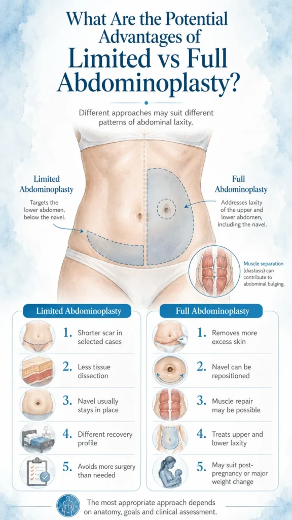 Potential Advantages of Limited vs Full Abdominoplasty by Dr Michael Kernohan