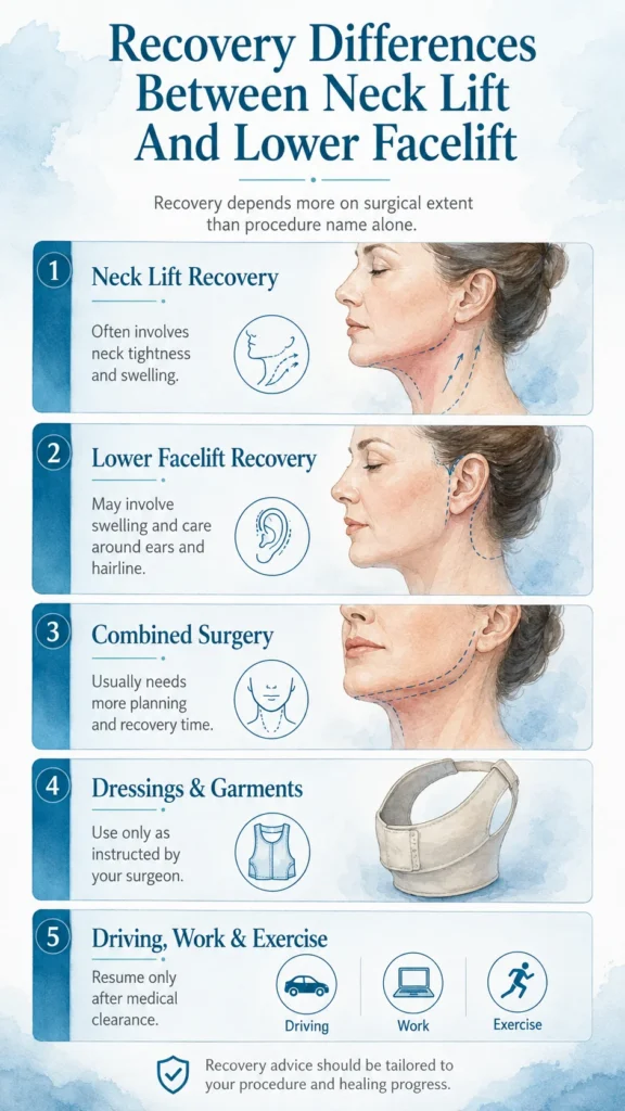 Recovery Differences Between Neck Lift and Lower Facelift by Dr Michael Kernohan