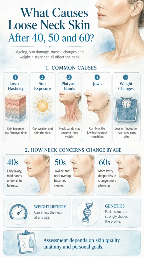 What Causes Loose Neck Skin After 40, 50 and 60?
